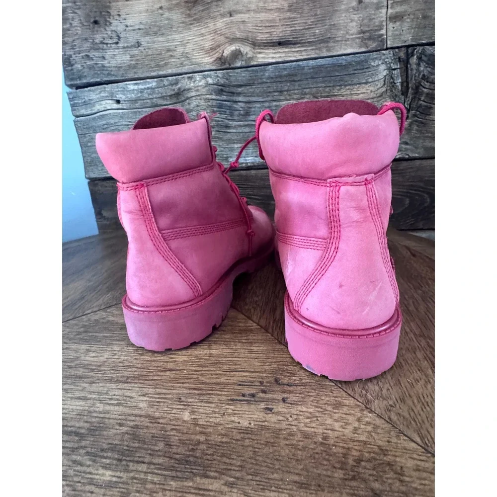 Timberland 6 Inch Premium Waterproof Boots Pink Nubuck A625Y men 7 / Womens 8.5